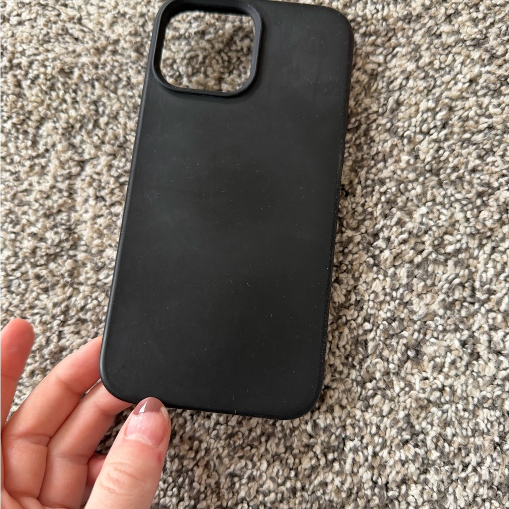 iphone 13 pro max Universal Black Silicone Phone Case for Cell Phones